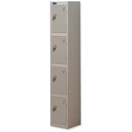 Trexus Plus 4 Door Locker Nest of 1 Extra Depth ACTIVECOAT W305xD460xH1780mm Silver