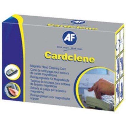 AF Cardclene Cleaning Cards with Isopropanol for Swipe Machines Foil Sachets [Pack 20]