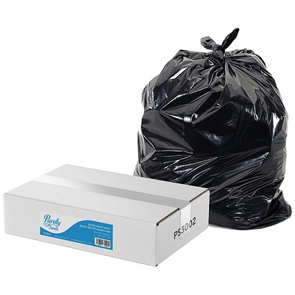 Purely Smile Extra Heavy Duty Refuse Sacks Black (Pack 200)