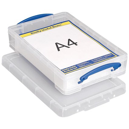 Really Useful Storage Box, 4 Litre, Clear