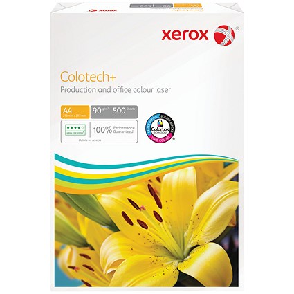 Xerox A4 Colotech+ FSC3 Paper, White, 90gsm, Ream (500 Sheets) Xerox A4 Colotech+ FSC3 Paper, White, 90gsm, Ream (500 Sheets)