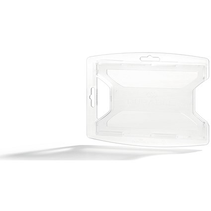 Durable reXycle 2 Card Security Pass ID Badge Holders, 54x85mm, Clear, Pack of 10