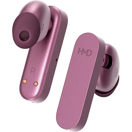 HMD Amped Buds Bluetooth Pink Earbuds with Charging Case