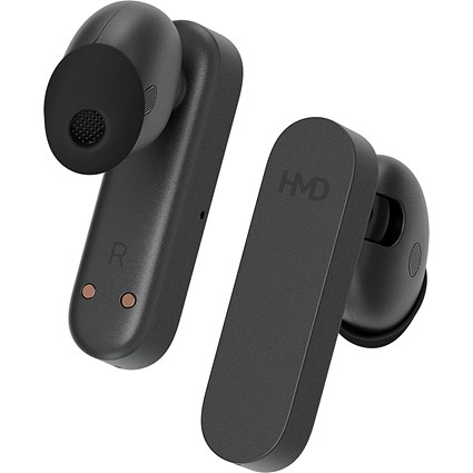 HMD Amped Buds Bluetooth Black Earbuds with Charging Case
