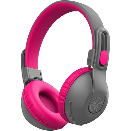 JLab Audio JBuddies Studio 2 Wireless Grey and Pink Headphones JLab Audio JBuddies Studio 2 Wireless Grey and Pink Headphones