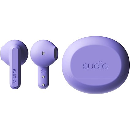 Sudio A3 True Wireless Purple Earbuds with Charging Case