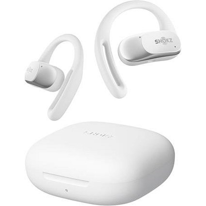 Shokz Openfit Air True Wireless White Earbuds with Charging Case