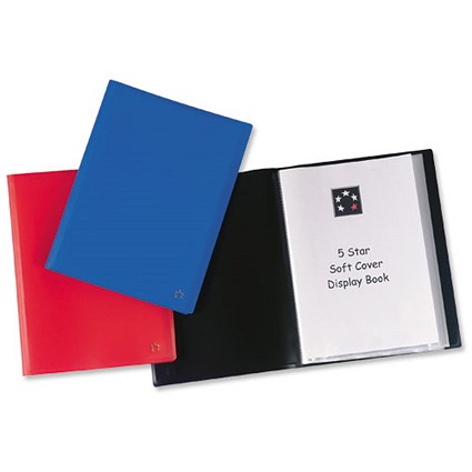 5 Star Soft Cover Display Book - 10 Pockets / A4 / Red