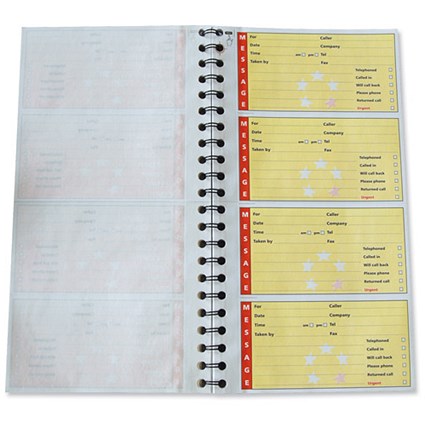 5 Star Telephone Message Book Wirebound Carbonless Sticky 160 Notes 40 Pages 279x152mm