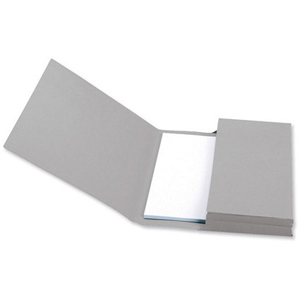 5 Star Document Wallet Full Flap 285gsm Capacity 32mm Foolscap Grey [Pack 50]