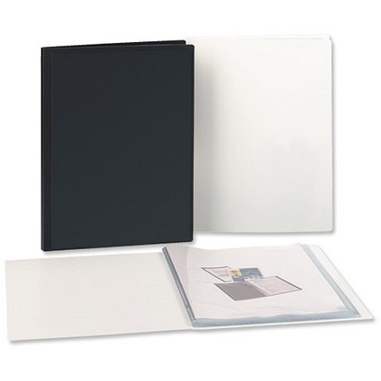 5 Star Display Book Rigid Cover Personalisable Polypropylene 20 Pockets A4 White