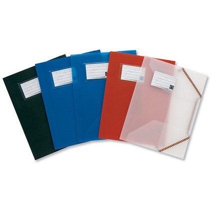 5 Star 3 Flap Elasticated File Polypropylene A4 Blue [Pack 5]