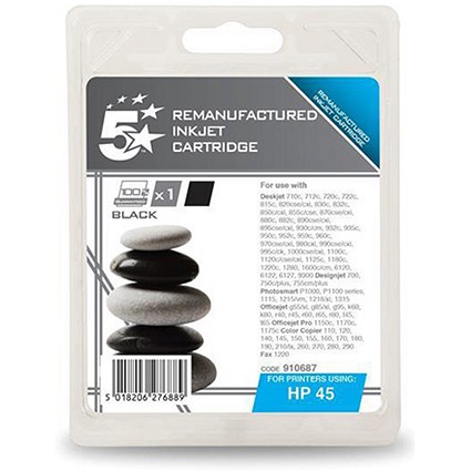 5 Star Compatible - Alternative to HP 45 Black Ink Cartridge