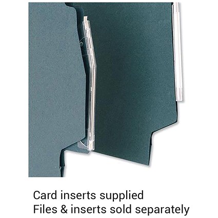 5 Star Lateral Files Card Inserts, White, Pack of 56