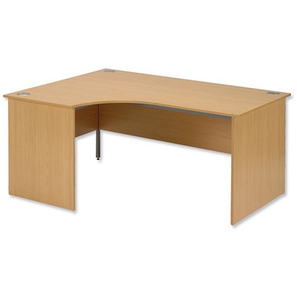 Trexus Classic Desk Radial Panel End Left-hand W1600xD1200xH720mm Oak
