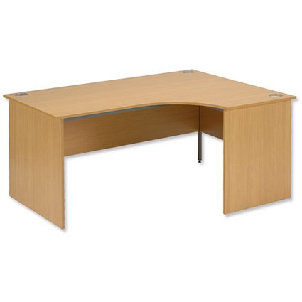 Trexus Classic Desk Radial Panel End Right-hand W1600xD1200xH720mm Oak