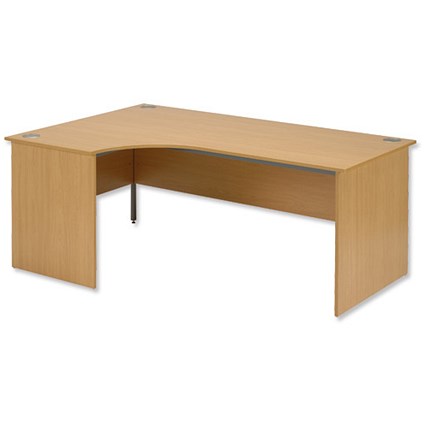 Trexus Classic Desk Radial Panel End Left-hand W1800xD1200xH720mm Oak