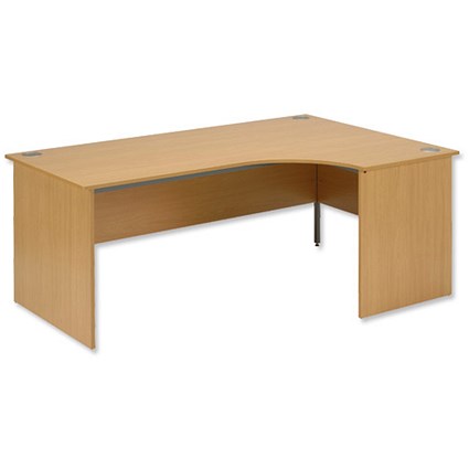 Trexus Classic Desk Radial Panel End Right-hand W1800xD1200xH720mm Oak