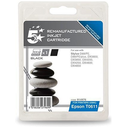 5 Star Compatible - Alternative to Epson T06114 Black Inkjet Cartridge