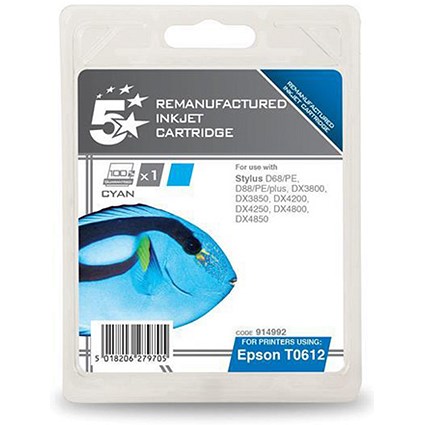 5 Star Compatible - Alternative to Epson T0612 Cyan Inkjet Cartridge