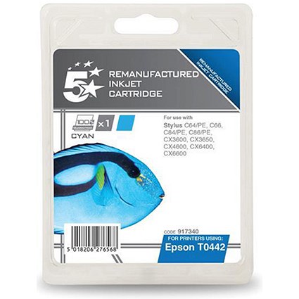 5 Star Compatible - Alternative to Epson T0442 Cyan Inkjet Cartridge
