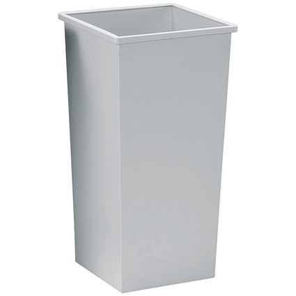 5 Star Square Waste Bin, Metal, Scratch-resistant, W325xD325xH642mm, 48 Litres, Grey