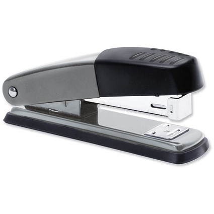 5 Star Stapler Half Strip Metal Top and Base Top Loading Capacity 20 Sheets Silver-Black