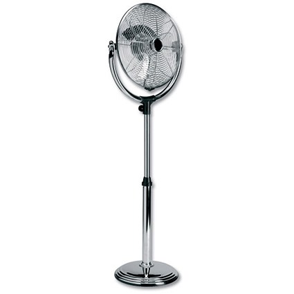 Pedestal Fan Non-Oscillating 3-Speed 48.5Db 45 Watts H1140max.mm Dia.305mm Chrome