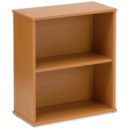 Trexus 600 Desk High Bookcase with Solid Back W600xD310xH720mm Beech