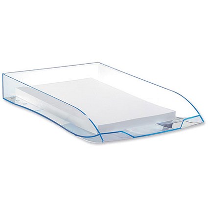 CEP Premier Letter Tray Foolscap W270xD370xH61mm Blue Ice