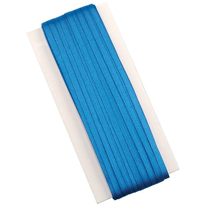 5 Star Legal Tape Braids, Silk, Suitable for Wills, 6mm x 50m, Blue