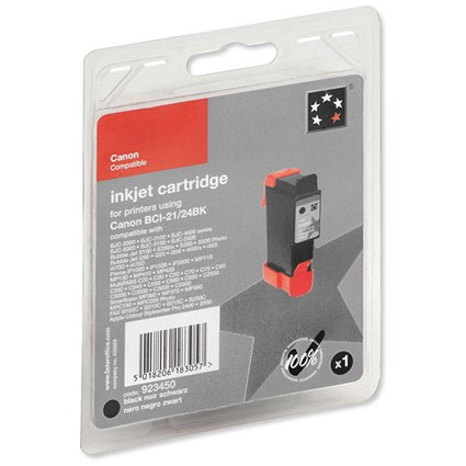 5 Star Compatible Inkjet Cartridge Page Life 130pp Black [Canon BCI-24BK Equivalent]