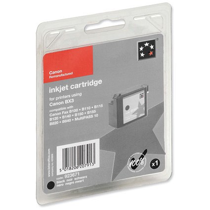 5 Star Compatible Inkjet Cartridge Page Life 1000pp Black [Canon BX3 Equivalent]