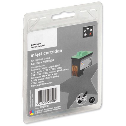 5 Star Compatible Inkjet Cartridge Page Life 275pp Colour [Lexmark No.26 010N0026E Equivalent]