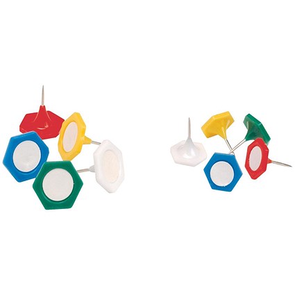 5 Star Indicator Pins, 15mm Head, Assorted Colours, Pack of 20