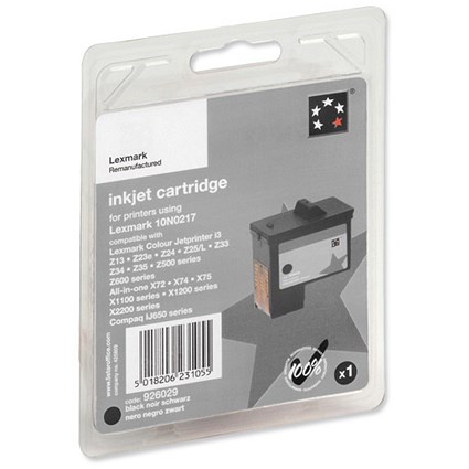 5 Star Compatible Inkjet Cartridge Page Life 205pp Black [Lexmark No. 17 010NX0217E Equivalent]