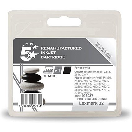 5 Star Compatible - Alternative to Lexmark No. 32 Black Inkjet Cartridge