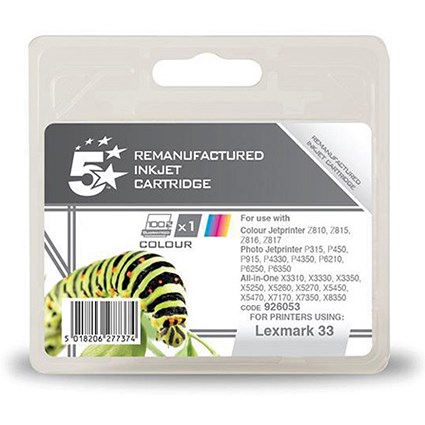 5 Star Compatible - Alternative to Lexmark No. 33 Colour Inkjet Cartridge