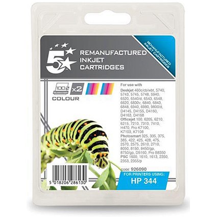 5 Star Compatible - Alternative to HP 344 Colour Ink Cartridges (Twin Pack)