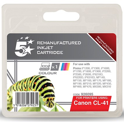 5 Star Compatible - Alternative to Canon CL-41 Colour Inkjet Cartridge