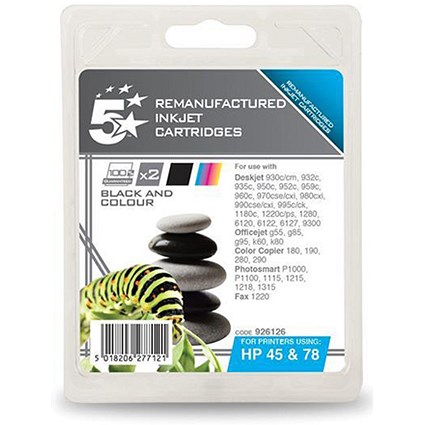 5 Star Compatible - Alternative to HP 45/78 Black and Colour Inkjet Cartridges (Twin Pack)