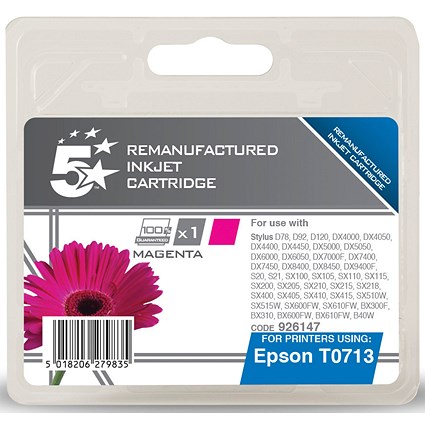 5 Star Compatible - Alternative to Epson T0713 Magenta Inkjet Cartridge
