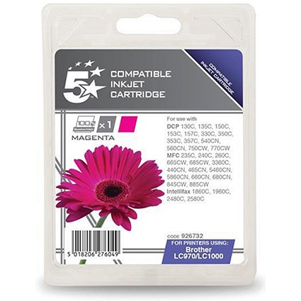 5 Star Compatible - Alternative to Brother LC1000M Magenta Inkjet Cartridge