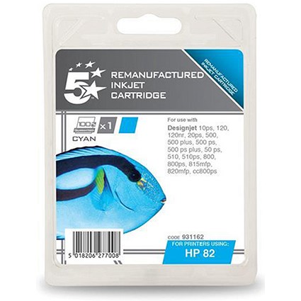 5 Star Compatible - Alternative to HP 82 Cyan Ink Cartridge