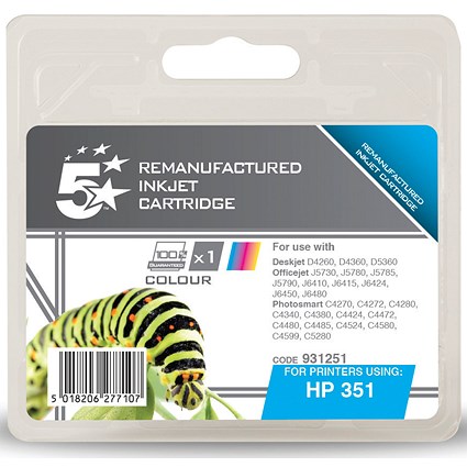 5 Star Compatible - Alternative to HP 351 Colour Ink Cartridge