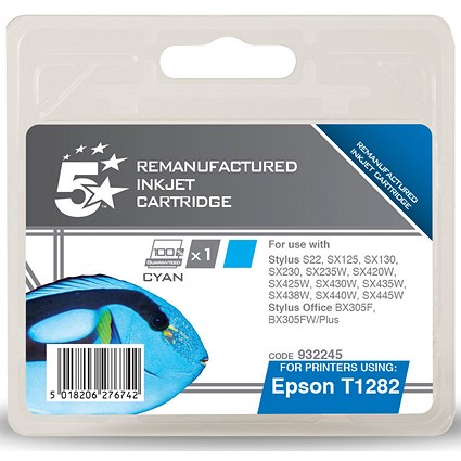 5 Star Compatible - Alternative to Epson T1282 Cyan Inkjet Cartridge
