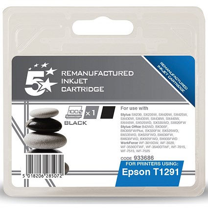 5 Star Compatible - Alternative to Epson T1291 Black Inkjet Cartridge