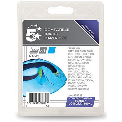 5 Star Compatible - Alternative to Brother LC1100HYC Cyan Inkjet Cartridge