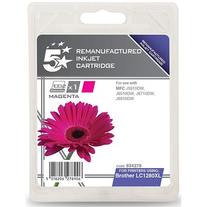 5 Star Compatible - Alternative to Brother LC1280XLM Magenta Inkjet Cartridge