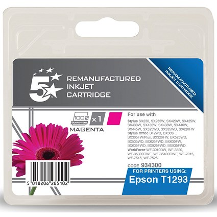 5 Star Compatible - Alternative to Epson T1293 Magenta Inkjet Cartridge